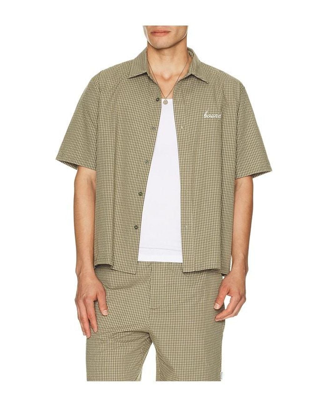 BOUND Hemd Gingham in Natural für Herren