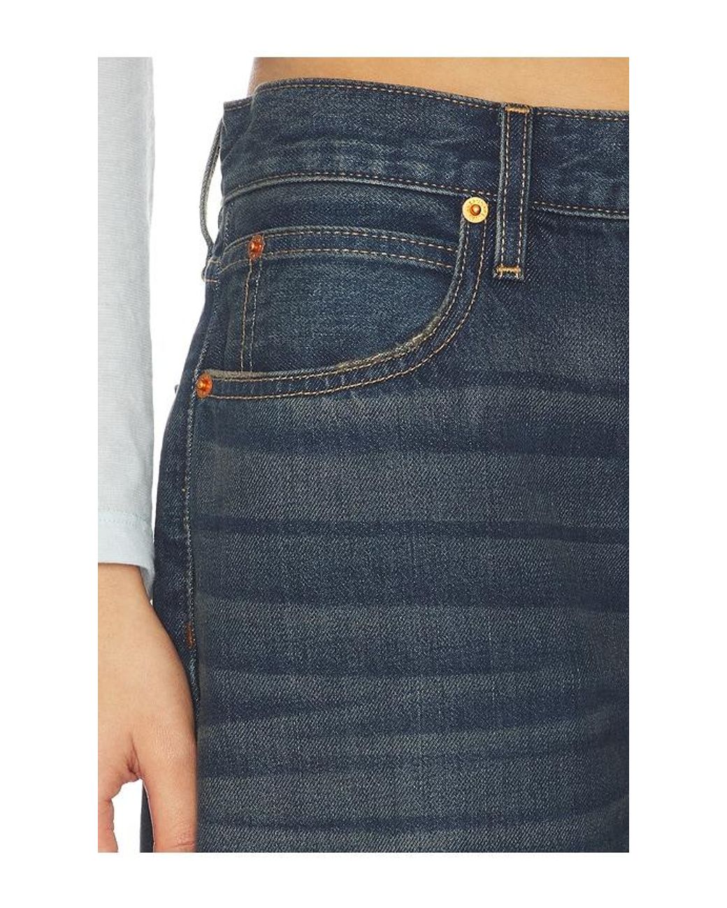 SLVRLAKE Denim Blue Ella Curve Leg Jeans