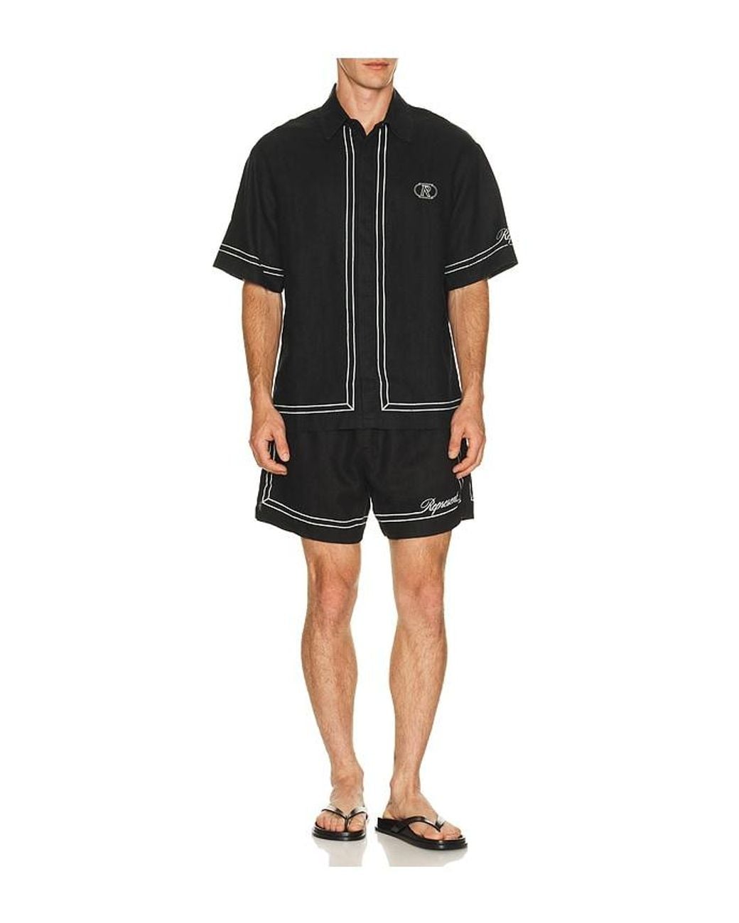 Represent Black Border Shirt for men