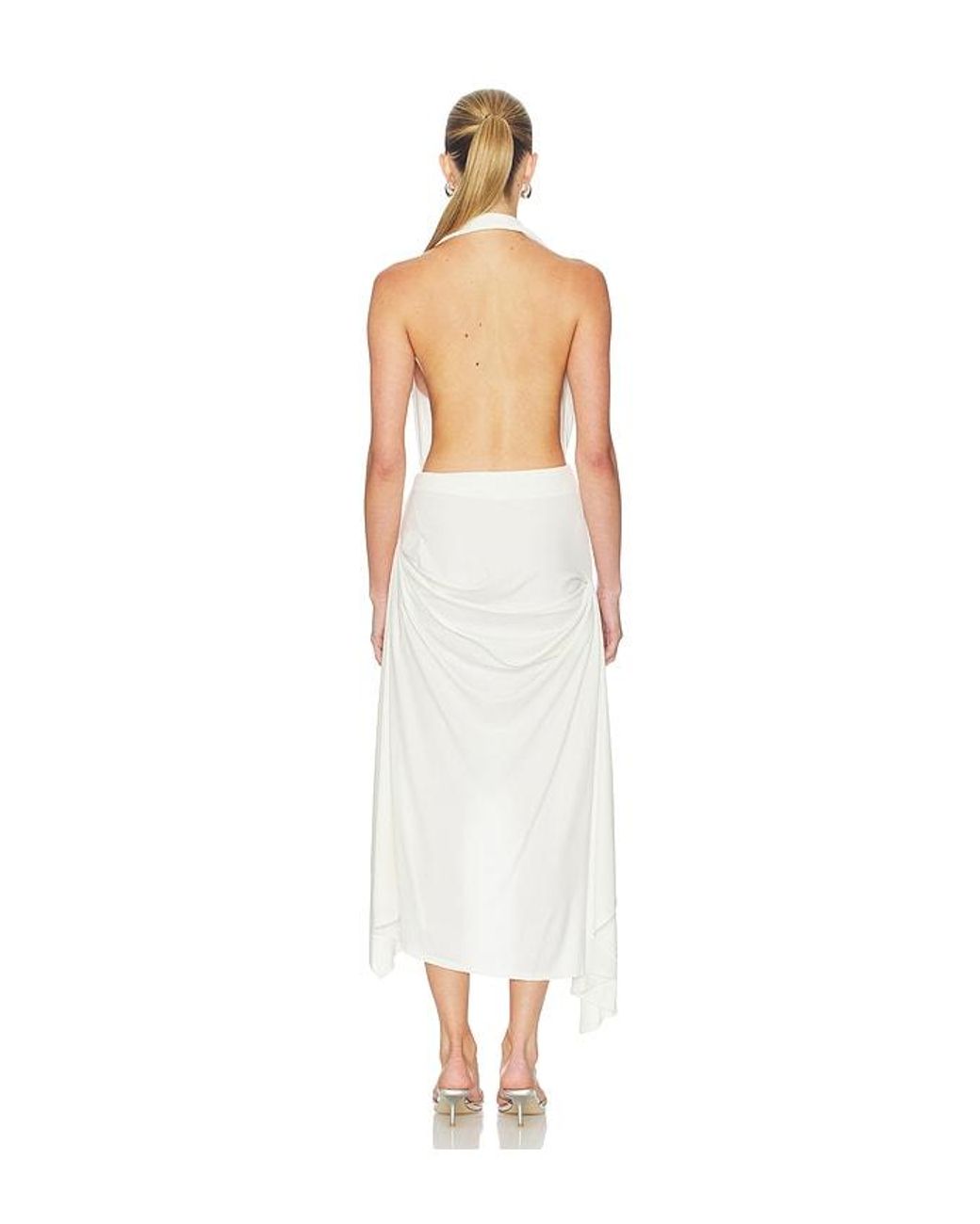Nbd White Amreen Midi Dress