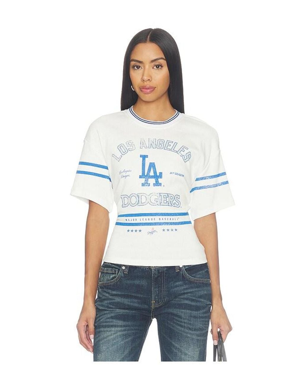 OFF SEASON White Femme Lace-Back Graphic Tee