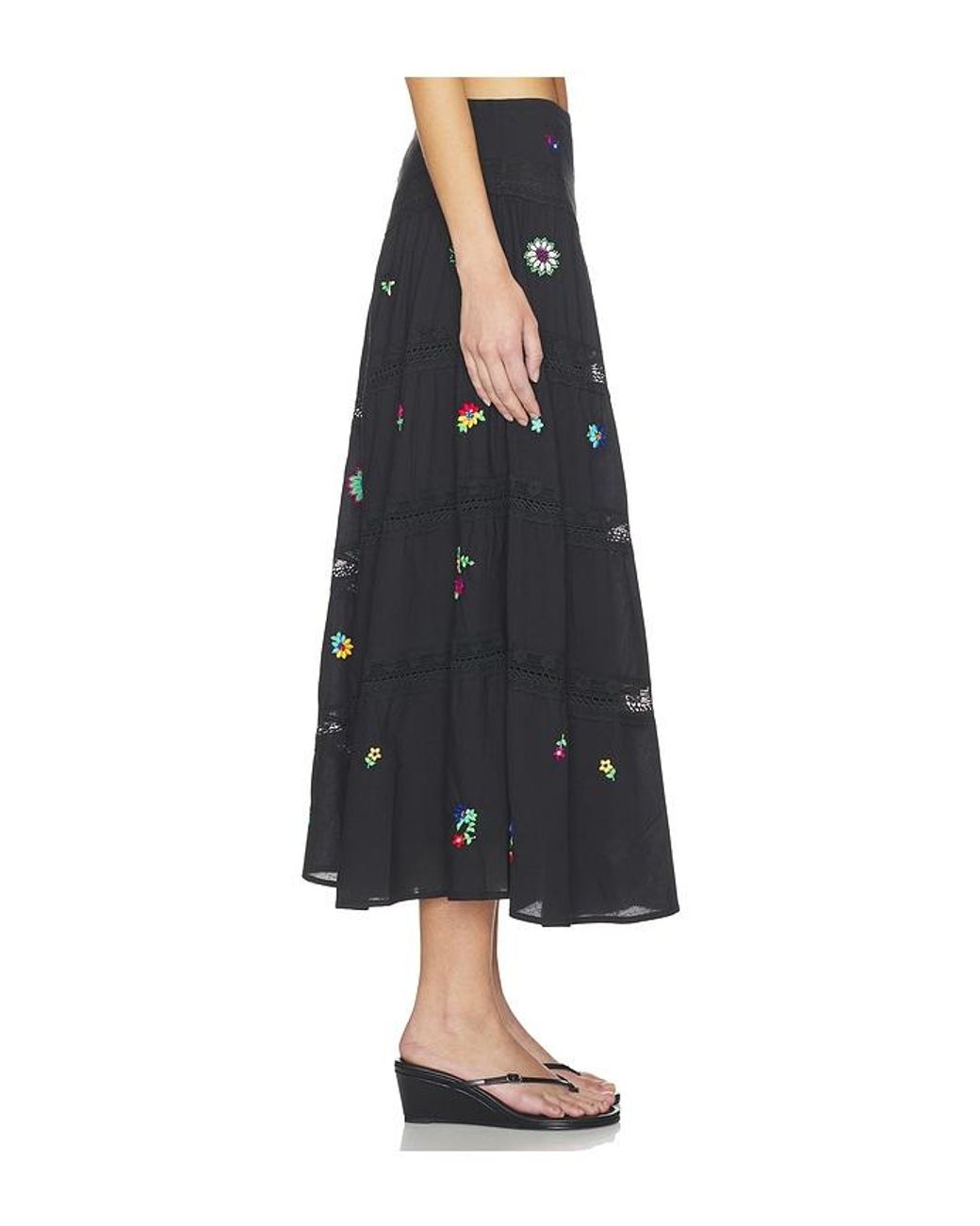Rixo Black Sigrid Skirt
