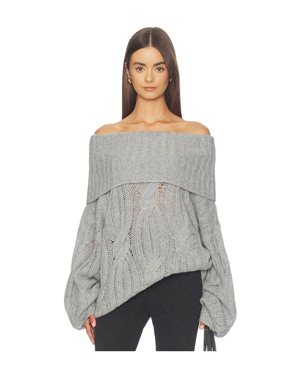 Lisa Yang Gray Chaqueline Sweater