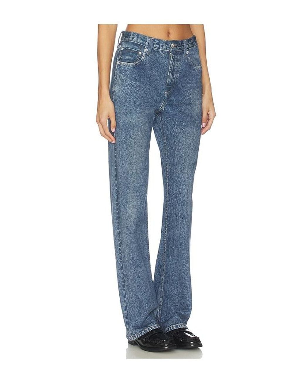 Rag & Bone Blue Rb Miramar Fleece Shea Full Length Jeans