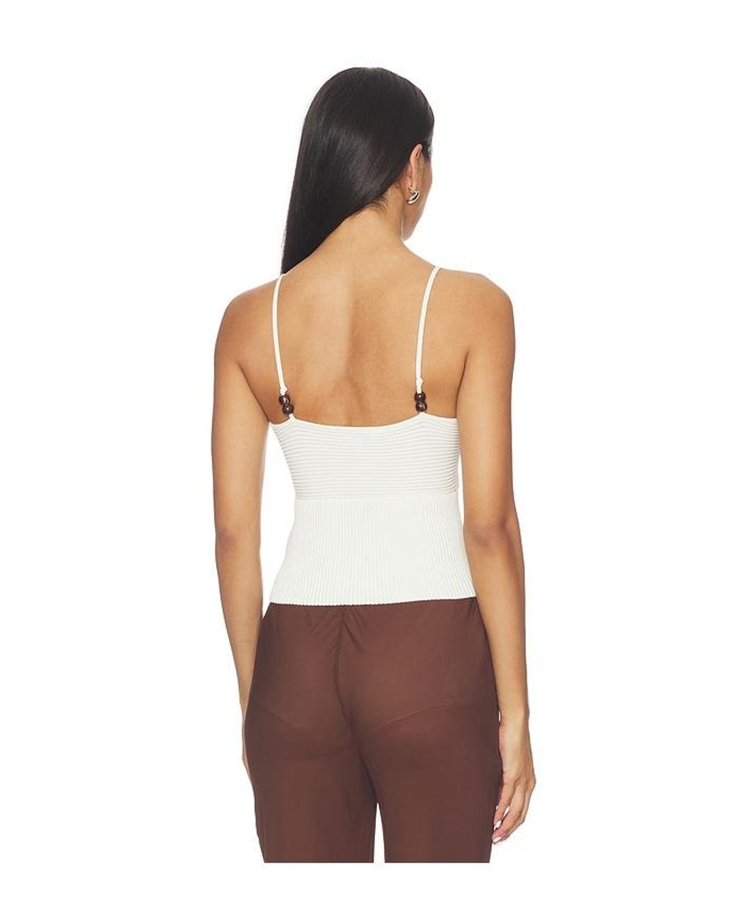 L'academie White 'Academie Kennji Beaded Knit Tank