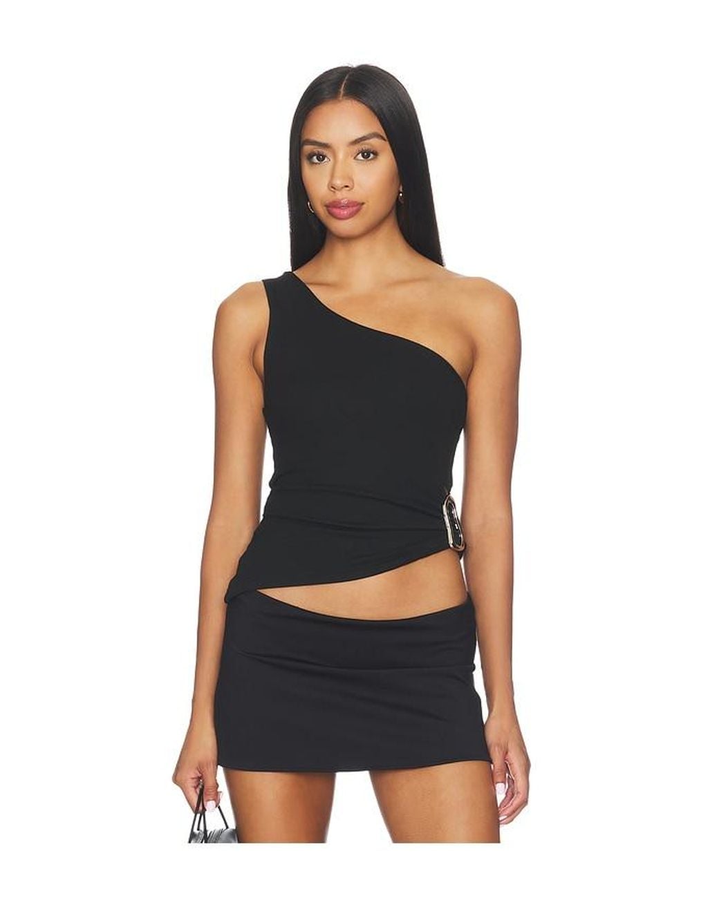 superdown Black Beckett Asymmetrical Top