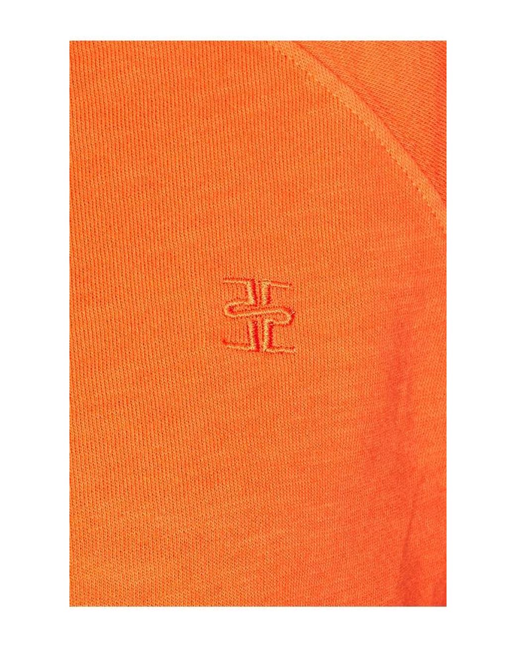 ÉTERNE Orange Shrunken Raglan Sweatshirt