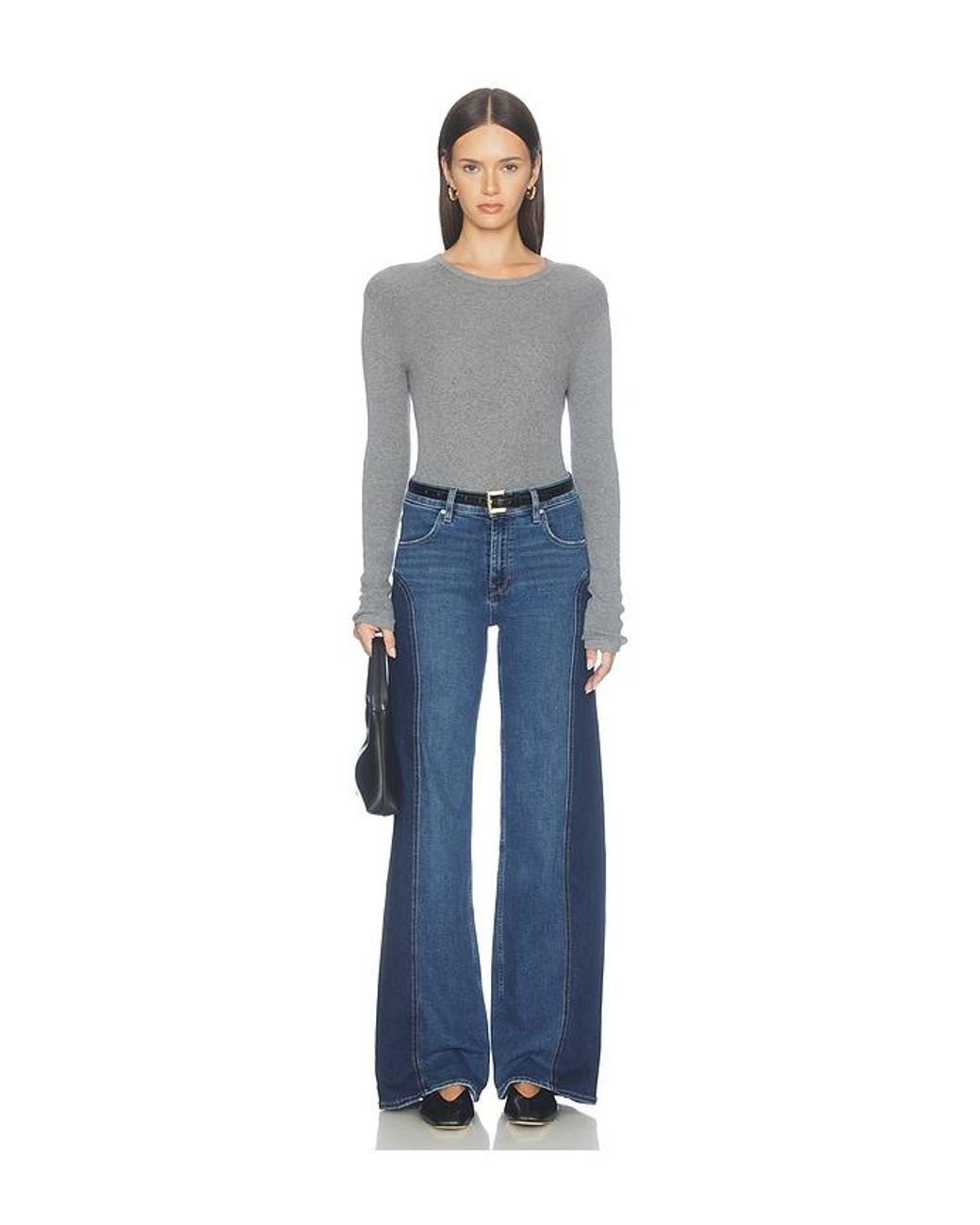 Hudson Blue Lexi Seamed Wide Leg Jeans