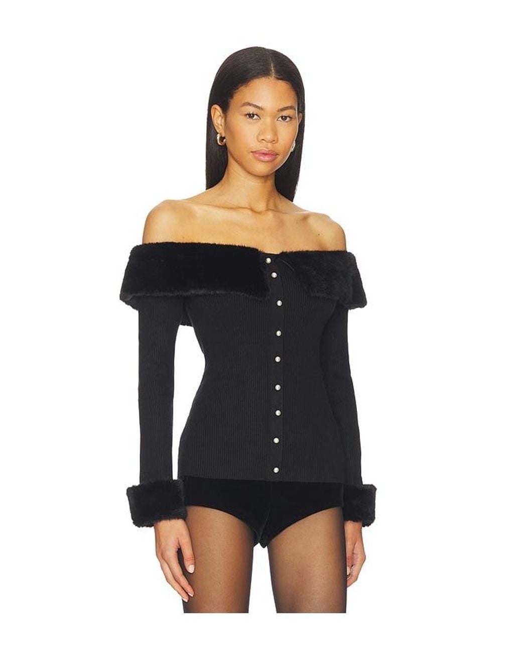 Astr Black Tabathia Sweater