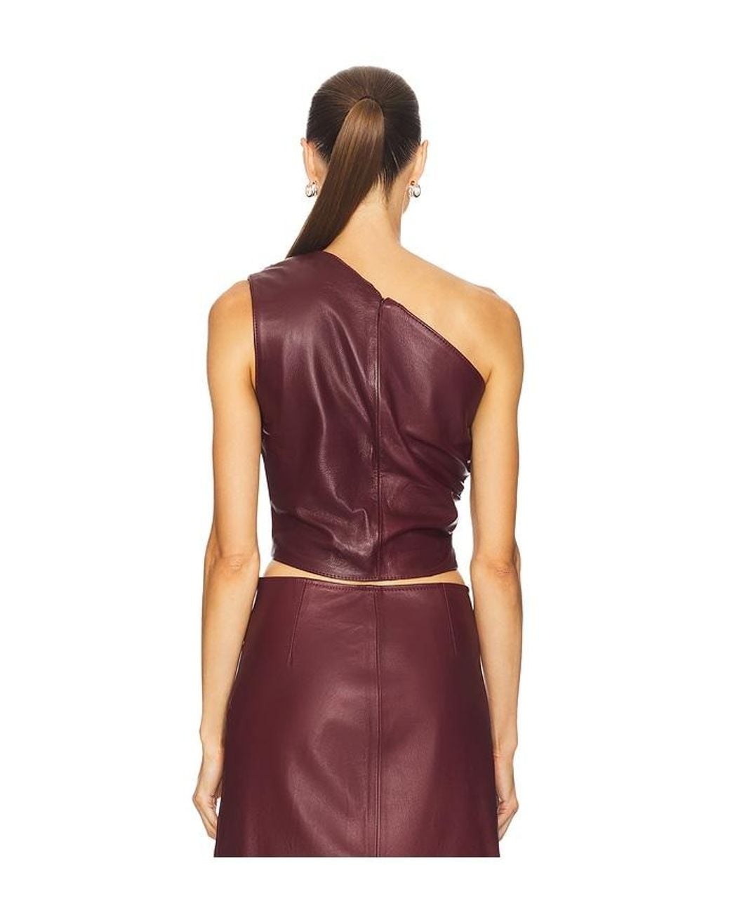 ZUT Red Laurel Leather Top