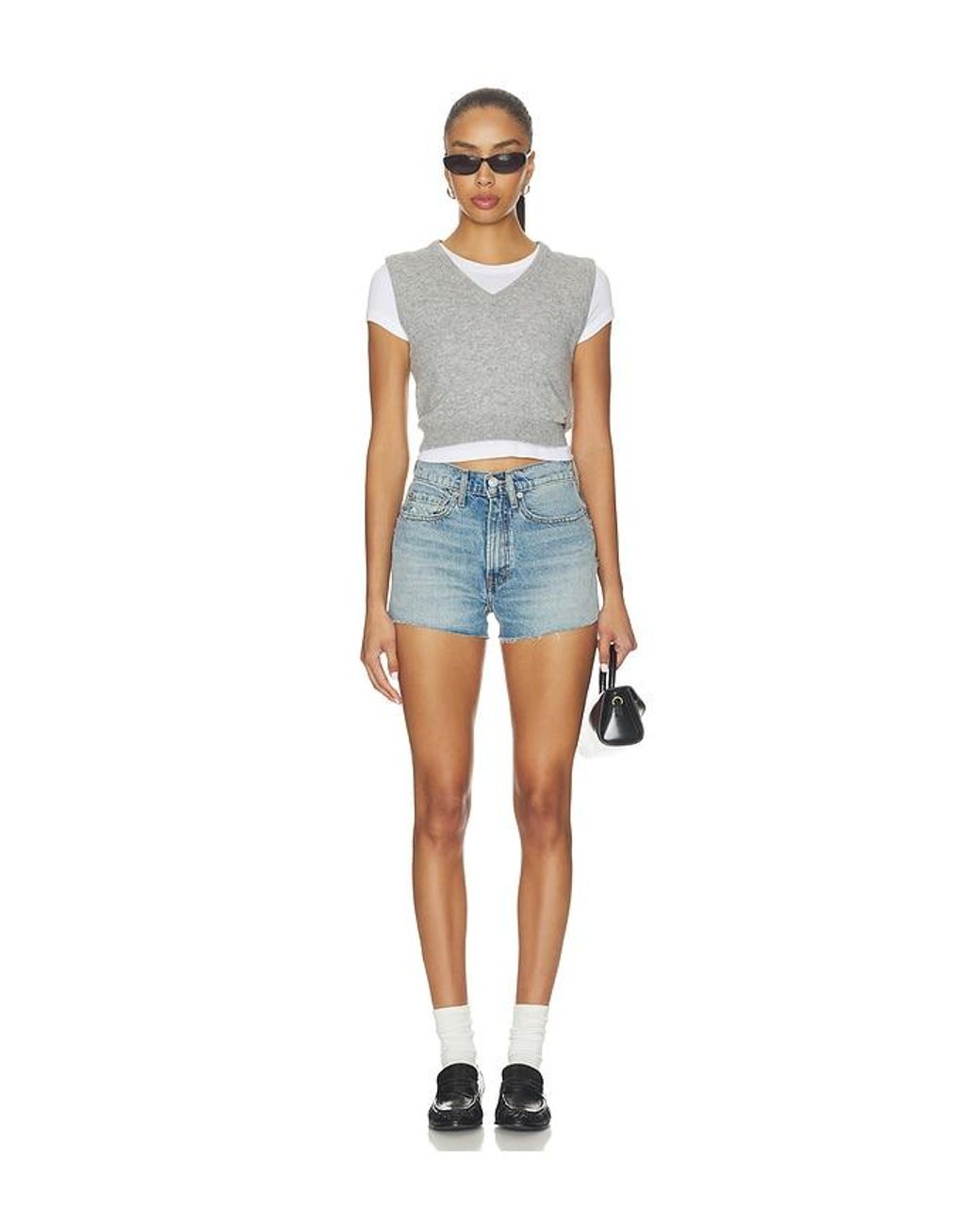 ÉTERNE Blue Nash High Waist Short