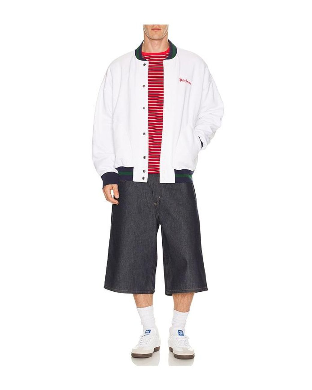 Polo Ralph Lauren White Tennis Baseball Jacket for men