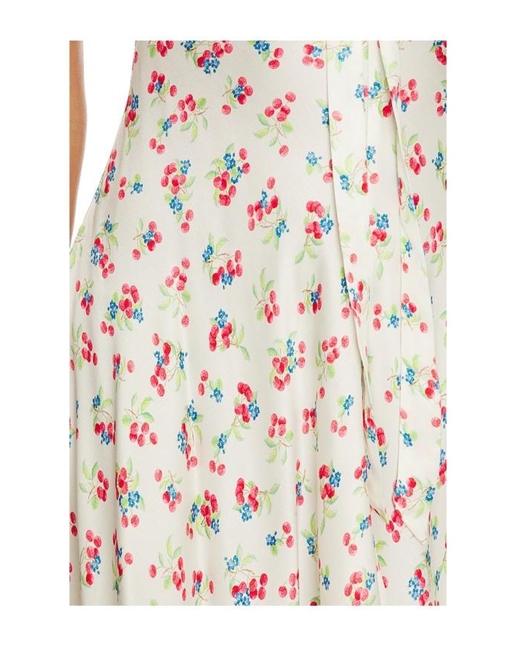 For Love & Lemons White Cherry Mae Midi Dress