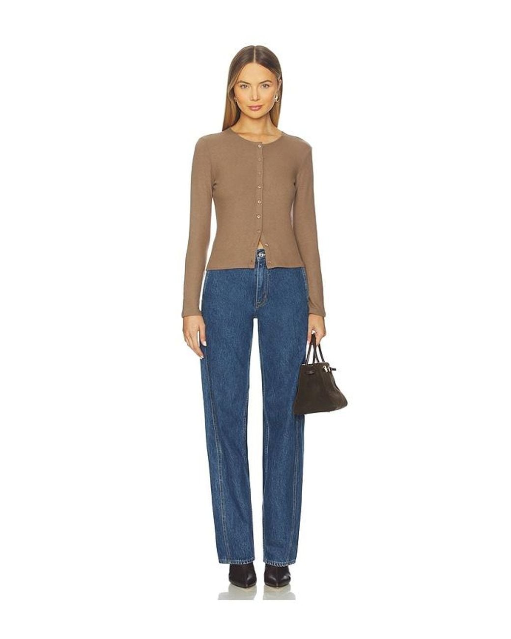 SLVRLAKE Denim Blue Cassie Chino Wide Leg Jeans