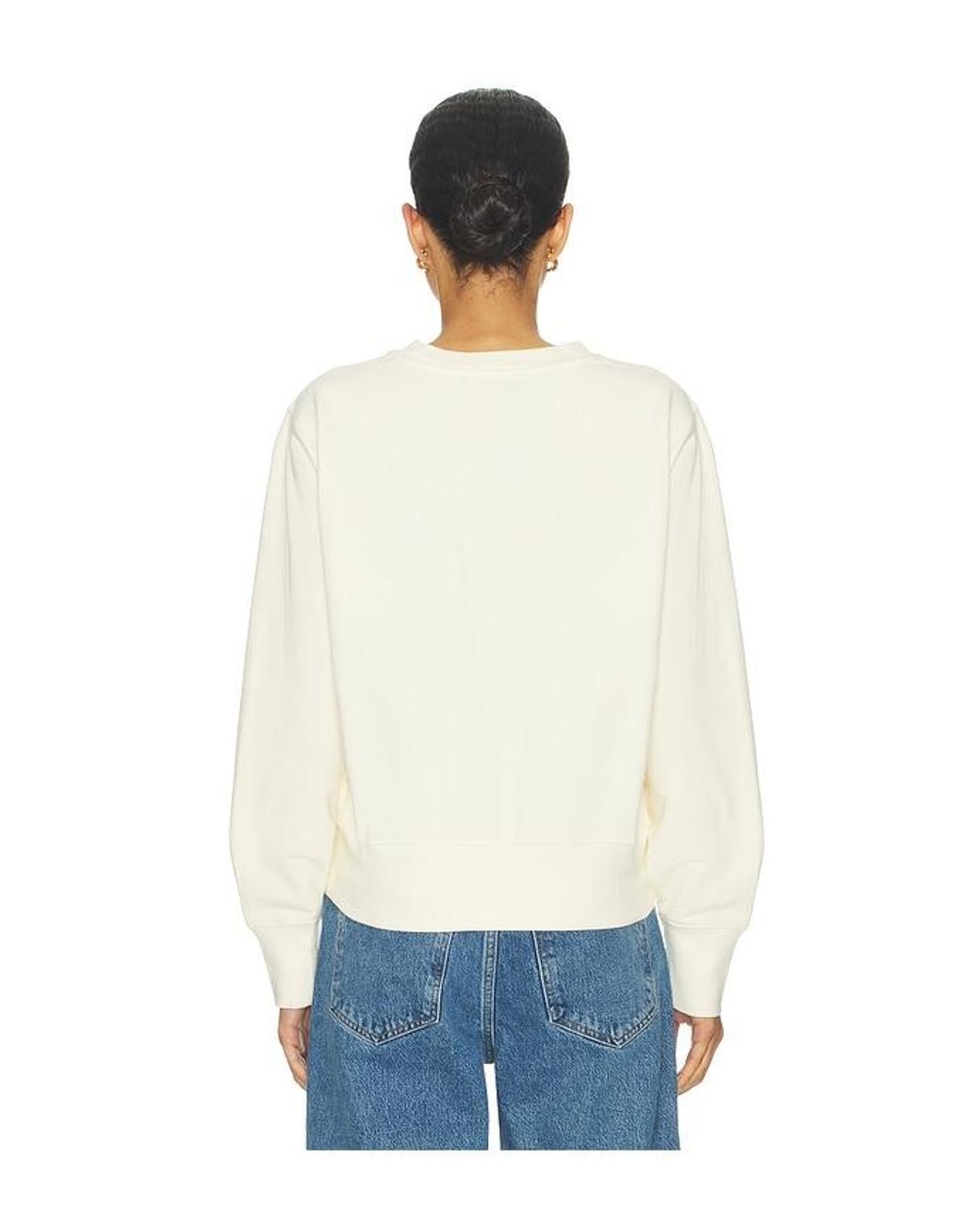 Anine Bing Natural Harry Shrunken Sweatshirt Surfer