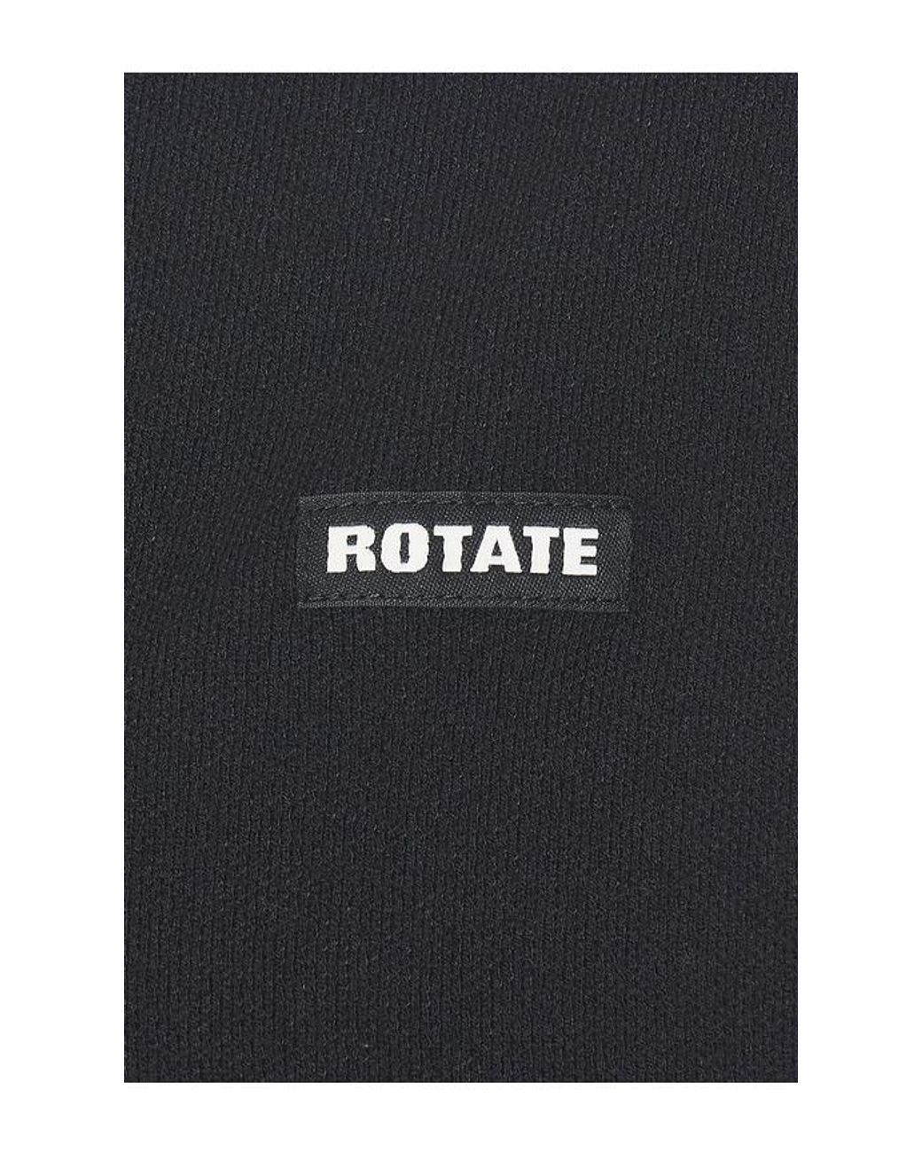 ROTATE BIRGER CHRISTENSEN Black Slinky Knit Polo