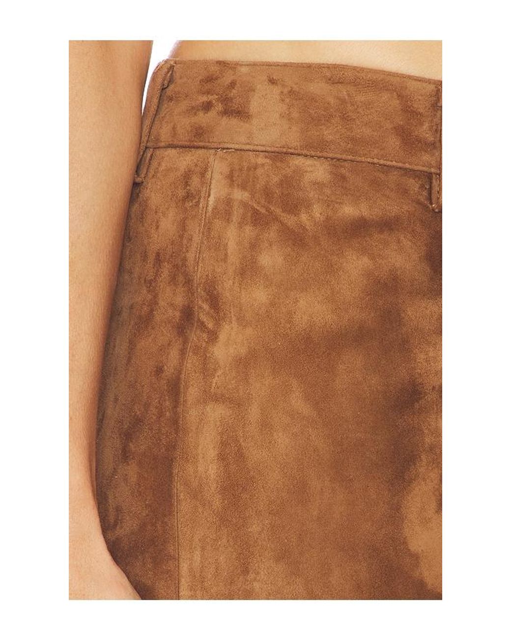 SAU LEE Brown Gael Suede Pant