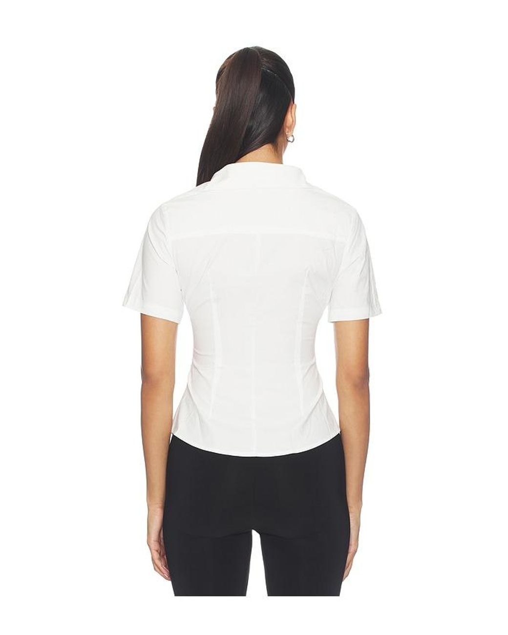 ALL THE WAYS White Maura Button Down Top