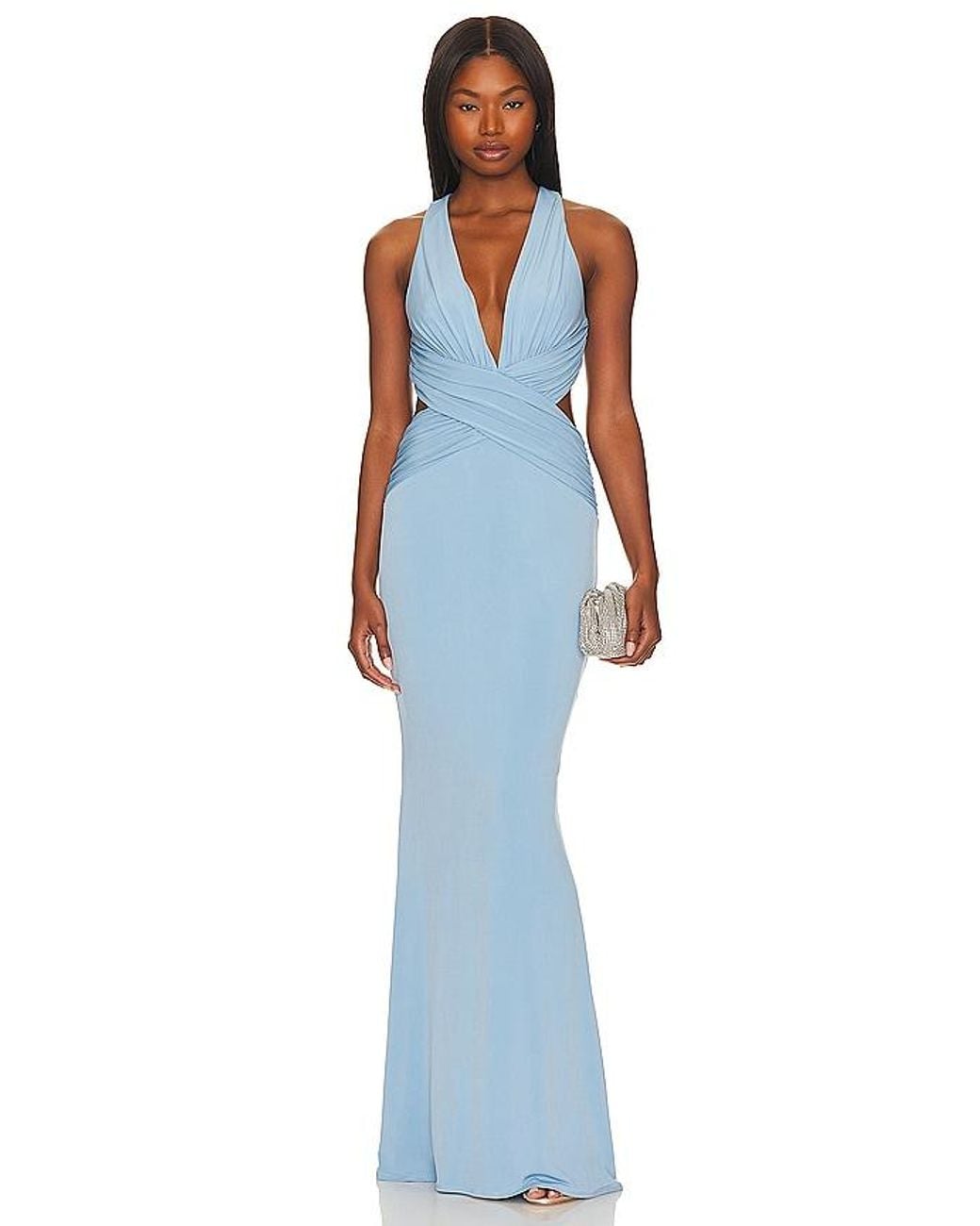 Katie May Blue X Revolve Secret Agent Gown