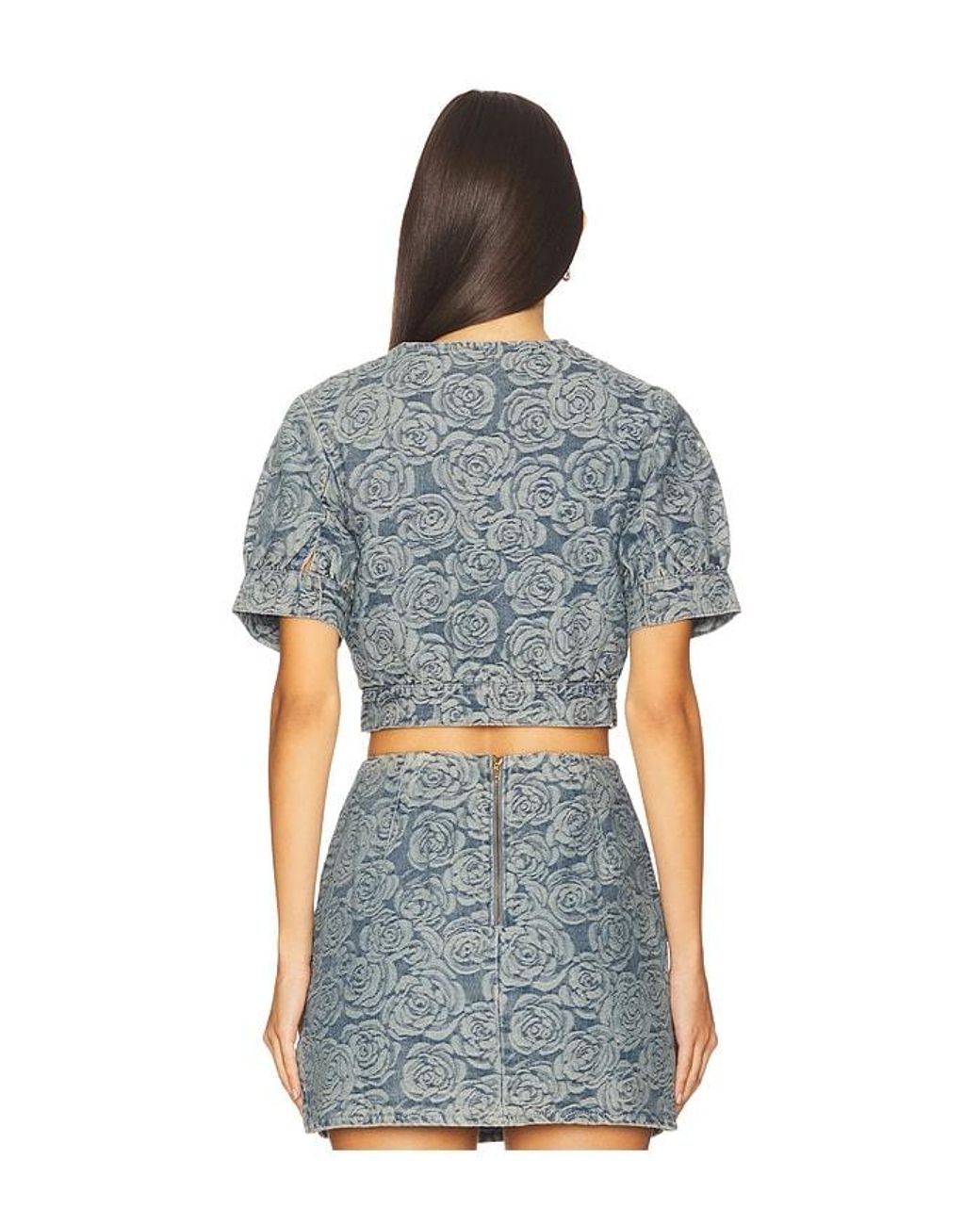 Amanda Uprichard Blue Bello Short Sleeve Jacket