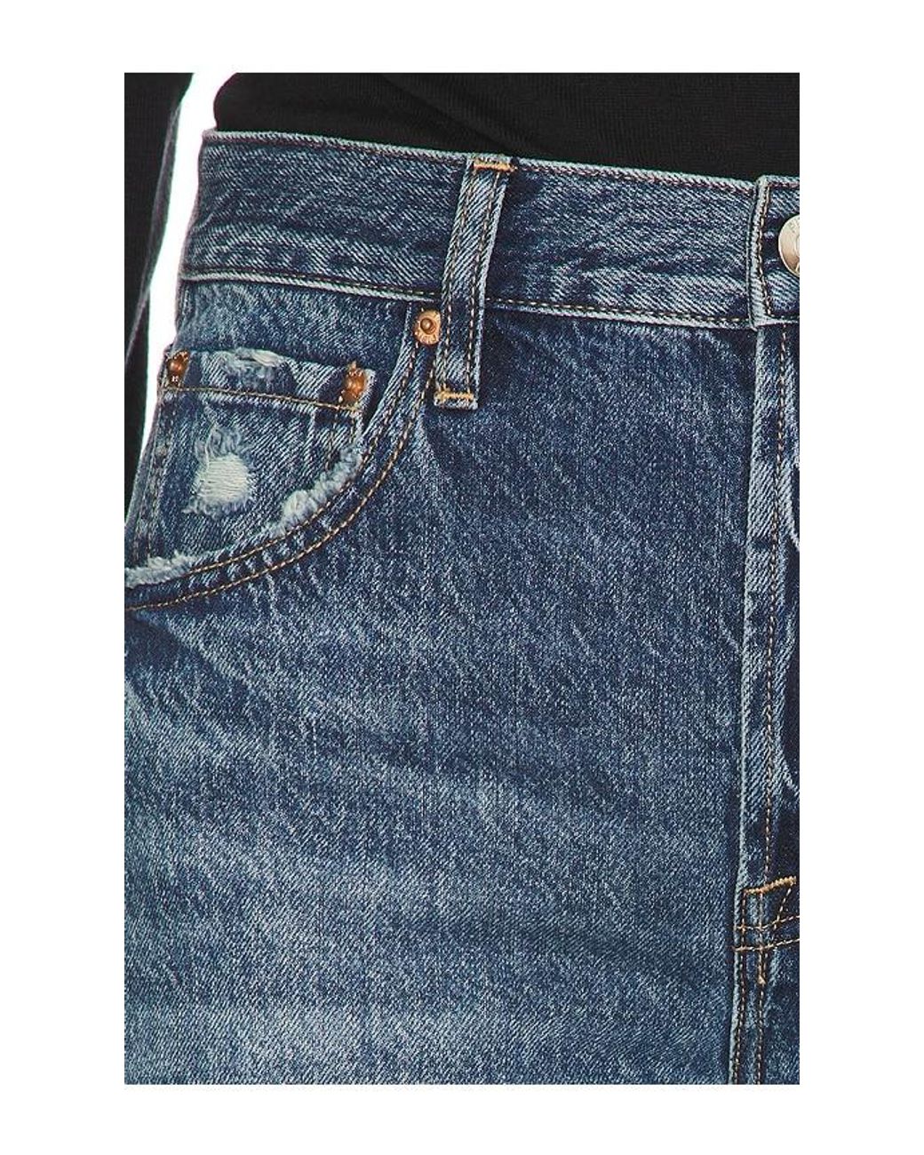 Pistola Blue Tate High Rise Bowed Wide Jeans