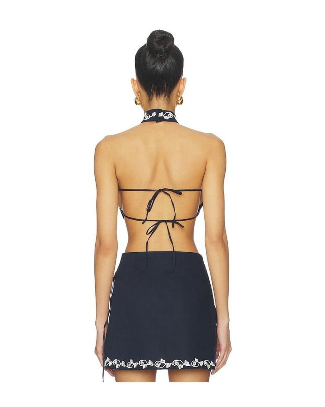 Agua Bendita Blue Elay Crop Top
