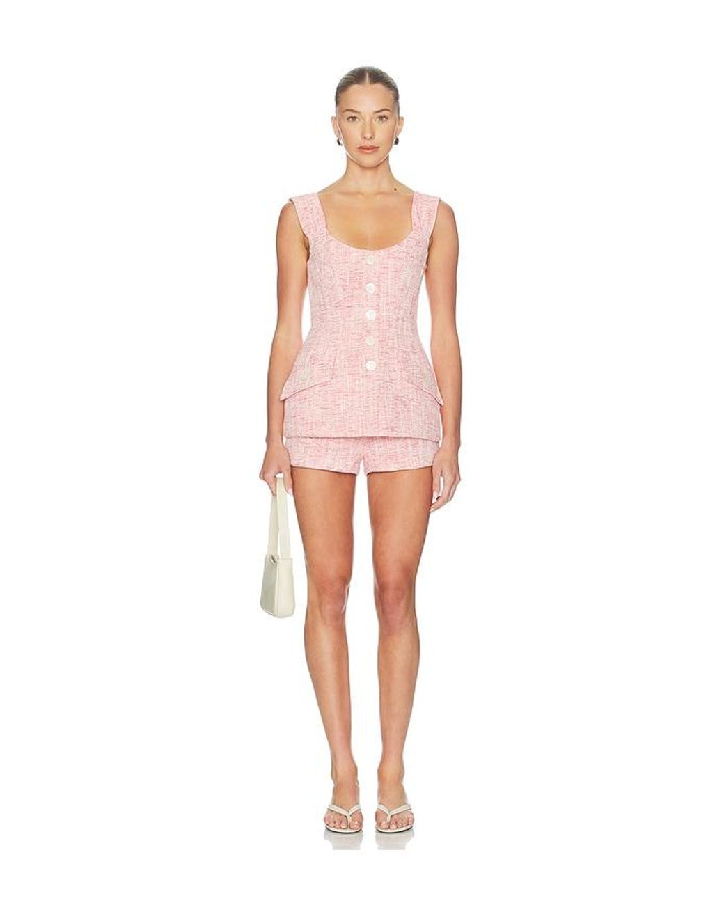 Amanda Uprichard Pink Amoretta Top