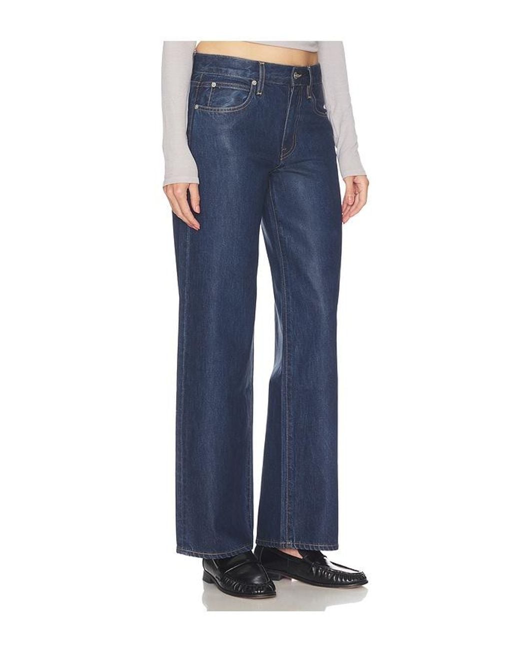 SLVRLAKE Denim Blue Jazmine Wide Leg Jean