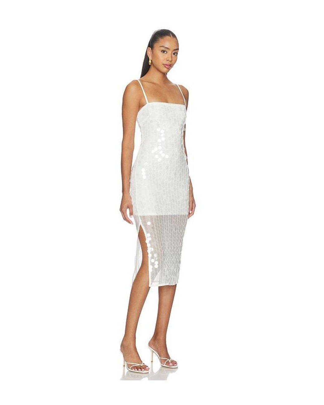 superdown White Lailah Midi Dress