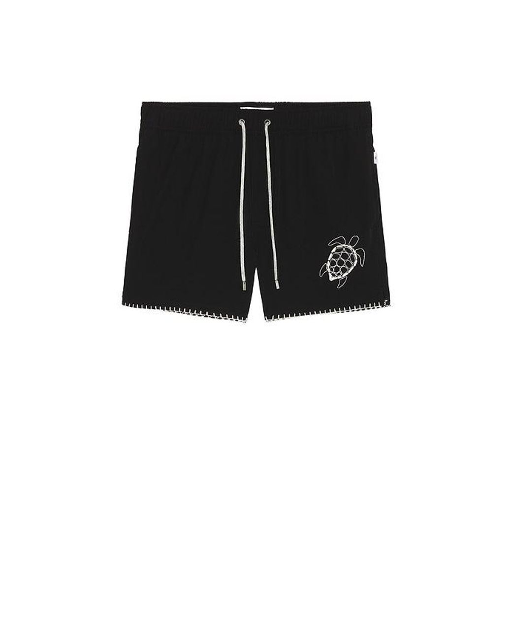 Vintage Summer Black Embroidered Shortie Volley for men