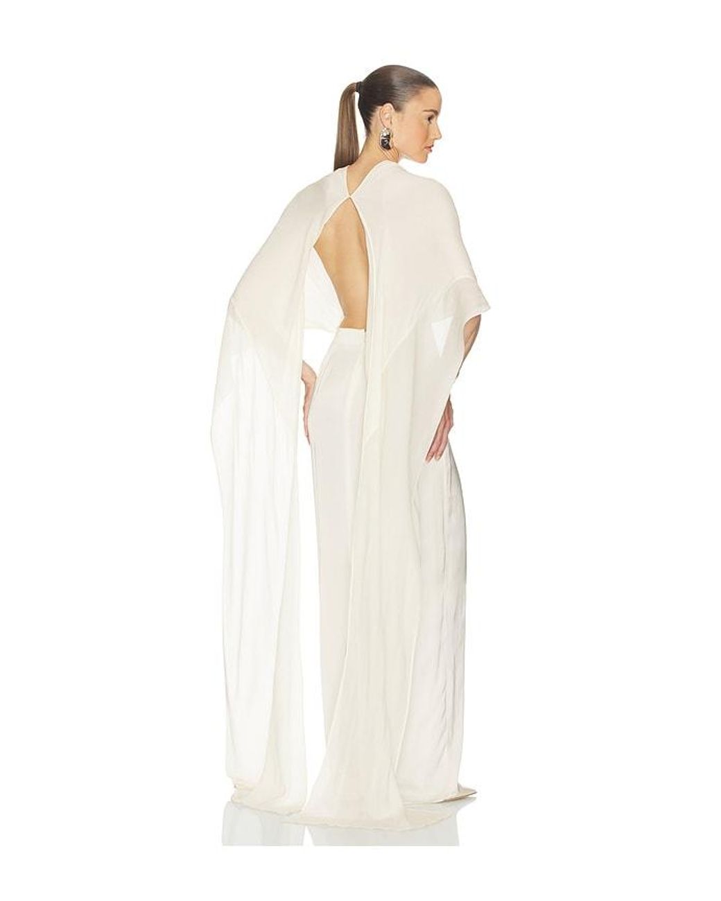 Helsa White Mix Media Scarf Dress