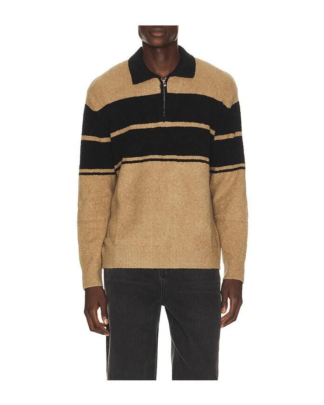 Samsøe & Samsøe Black Saqnino Half Zip Polo for men