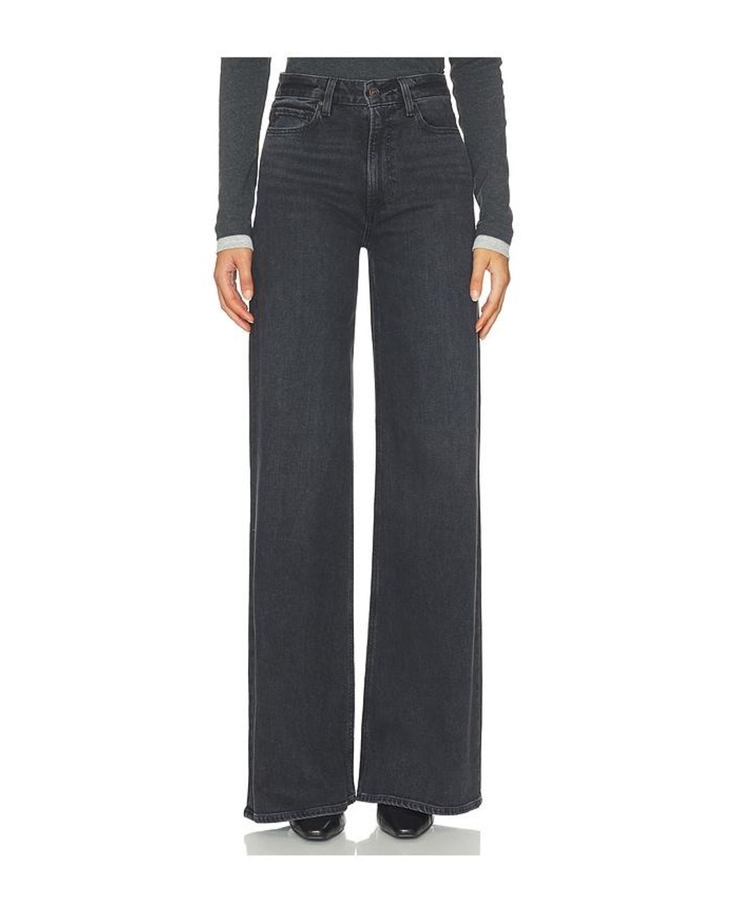 PAIGE Black Frances Wide Leg Jeans