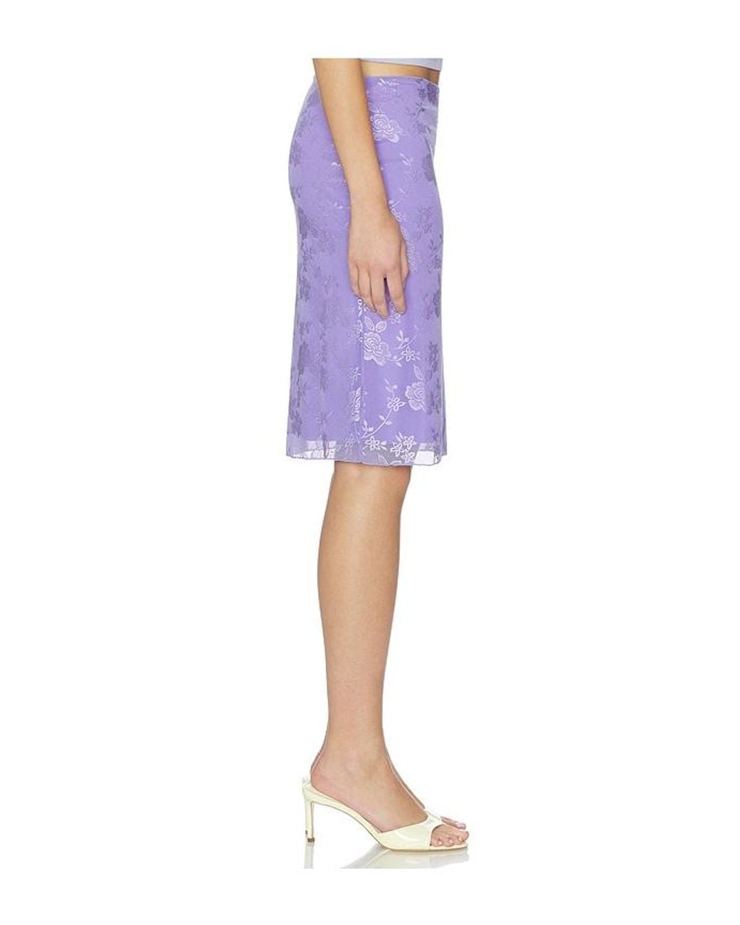 Tiger Mist Purple Orly Midi Skirt