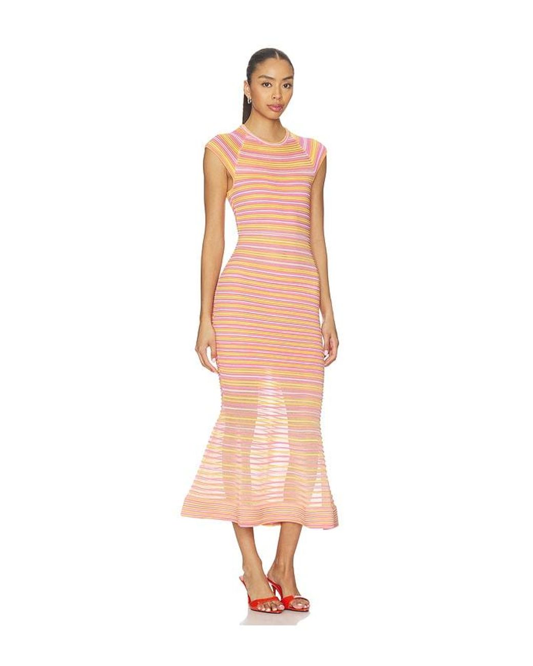 Jonathan Simkhai White Danica Knit Midi Dress