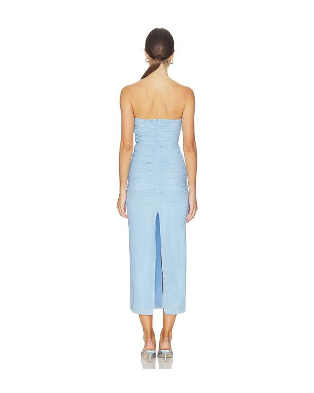 Bardot Blue Julane Mesh Midi Dress