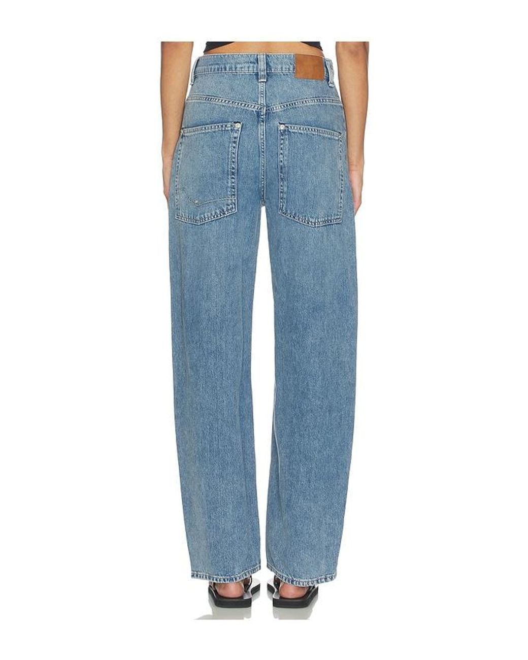 Free People Blue X We The Free Truro Baggy Puddle Jean
