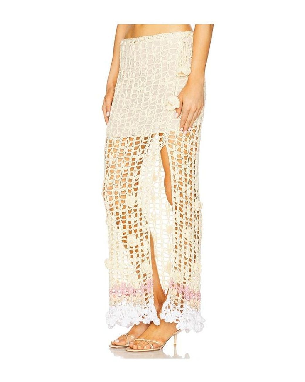 Andreeva Multicolor Handmade Crochet Skirt