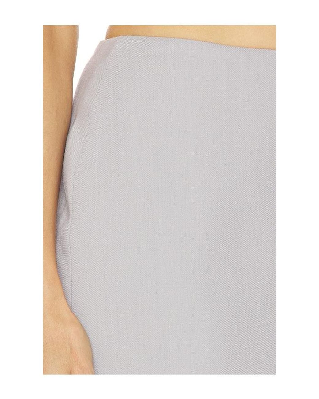 Helsa Gray Wool Blend Knee Length Pencil Skirt