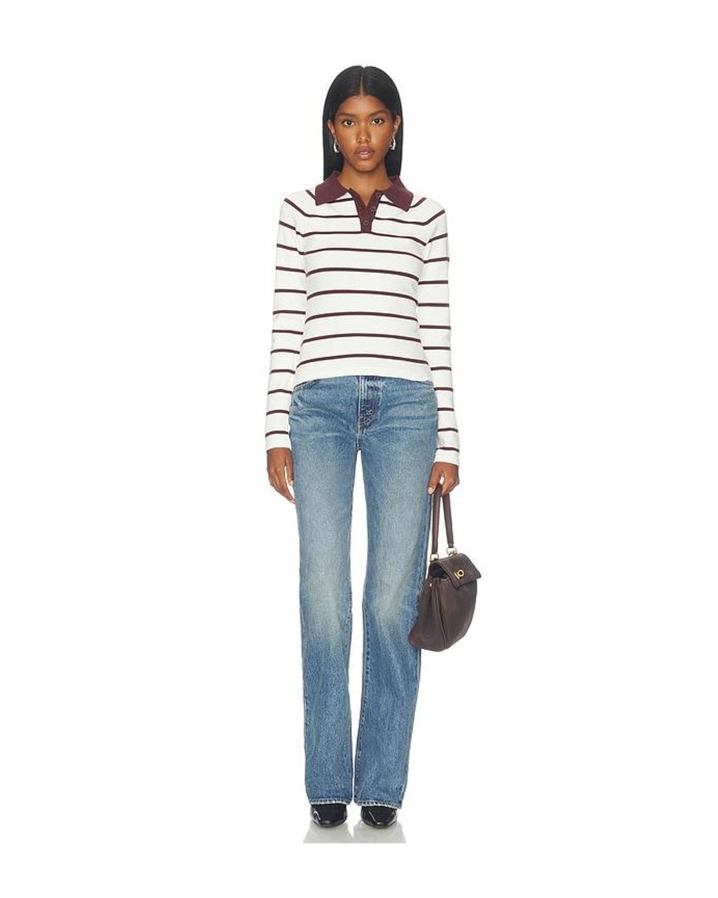 ALL THE WAYS White Bronson Knit Polo Top