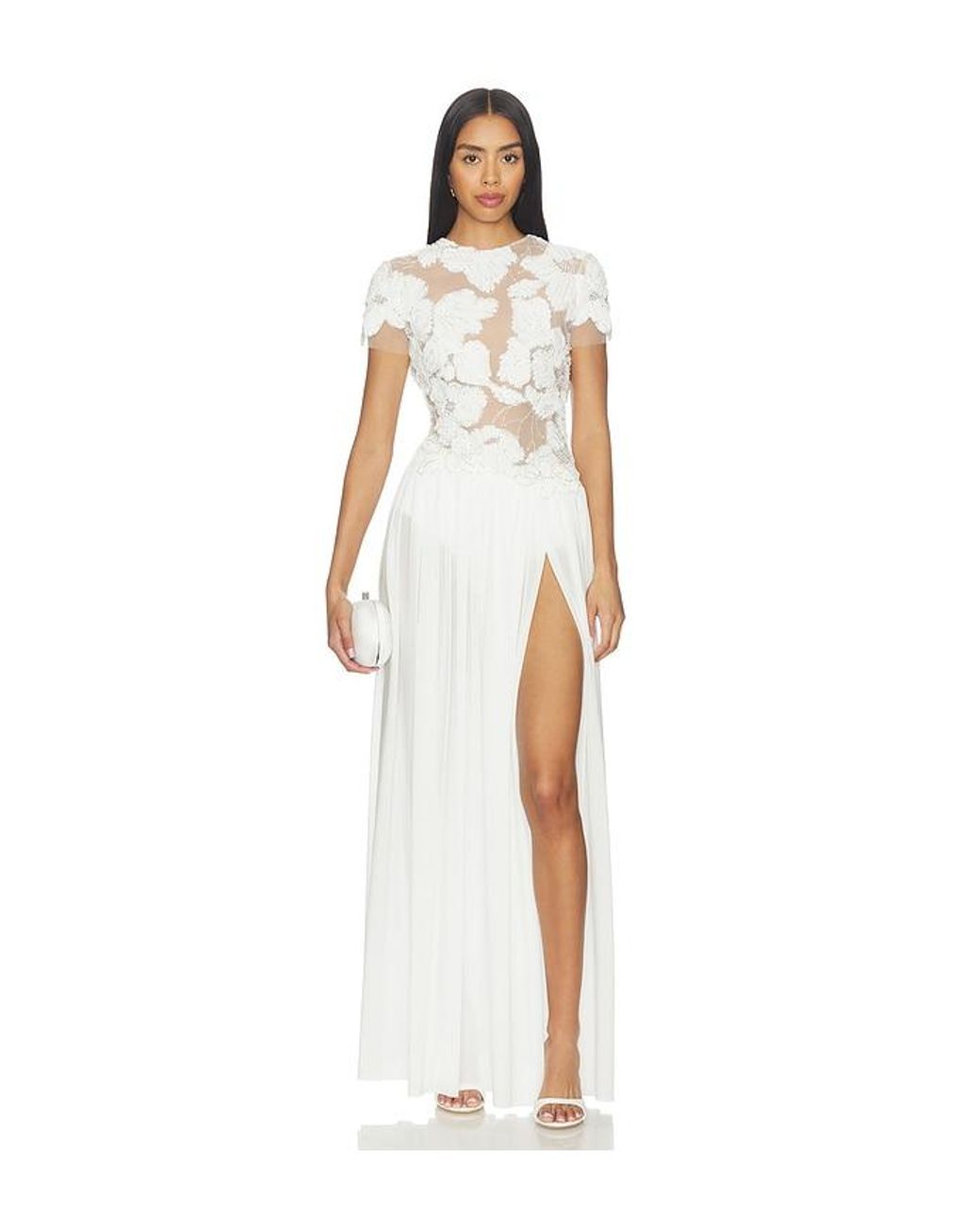 Nadine Merabi White Sloane Dress