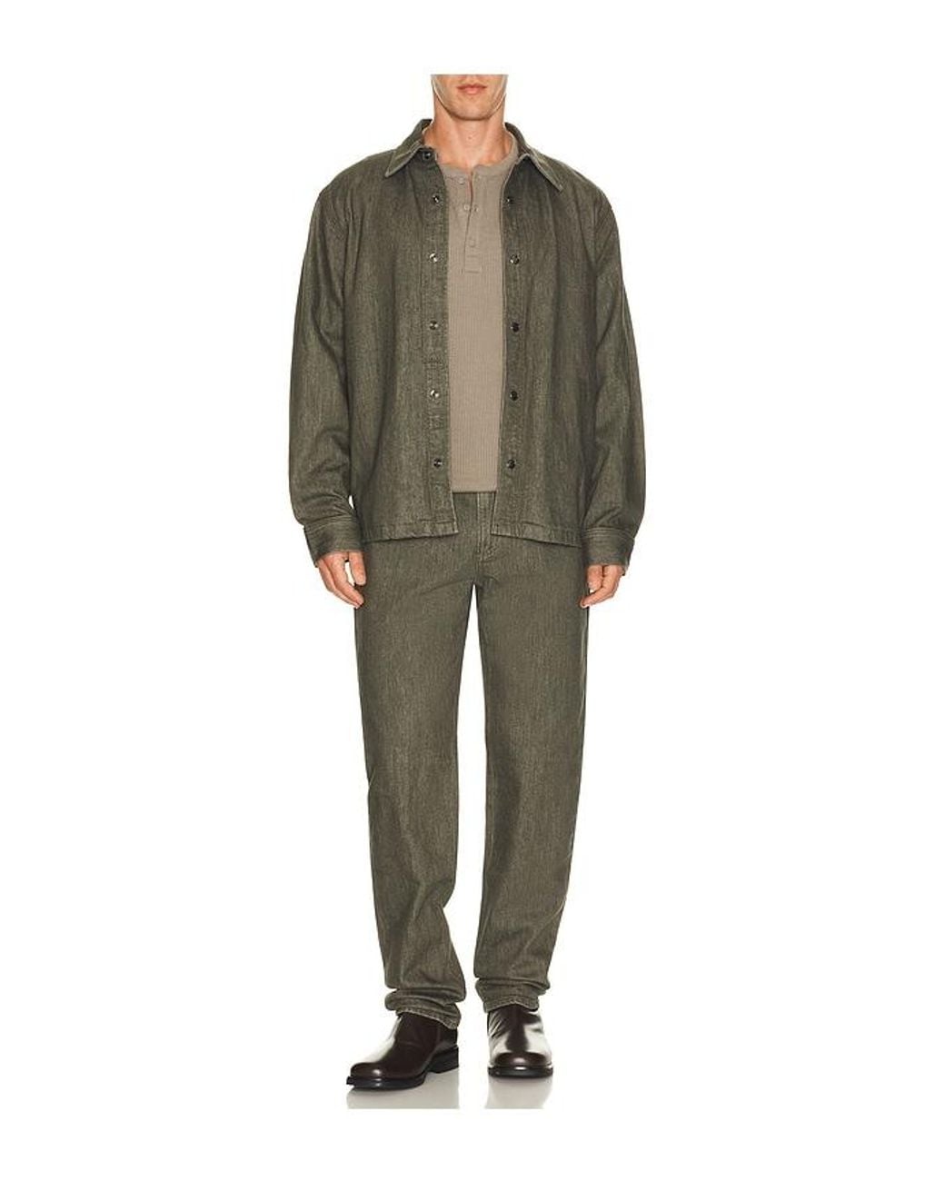 Theory Green Denim Overshirt for men