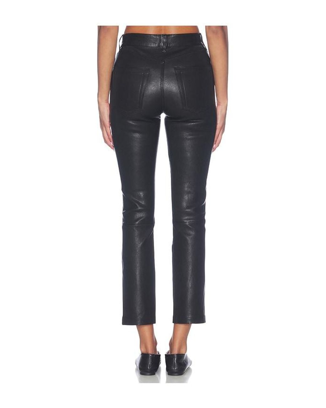 Citizens of Humanity Blue Jenn Straight Leather Pant