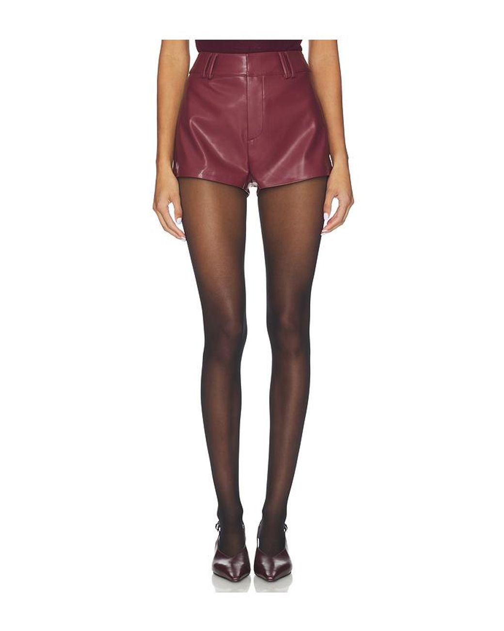 Lovers + Friends Red Jordan Faux Leather Mini Short