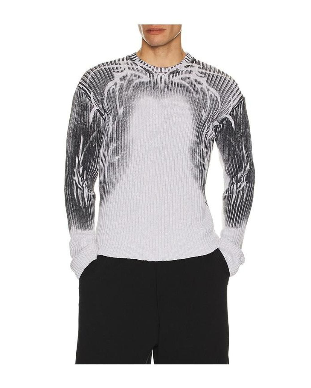 Jaded London グレー クロス柄 セーター m jaded-london-Grey-Tattoo-Spray
