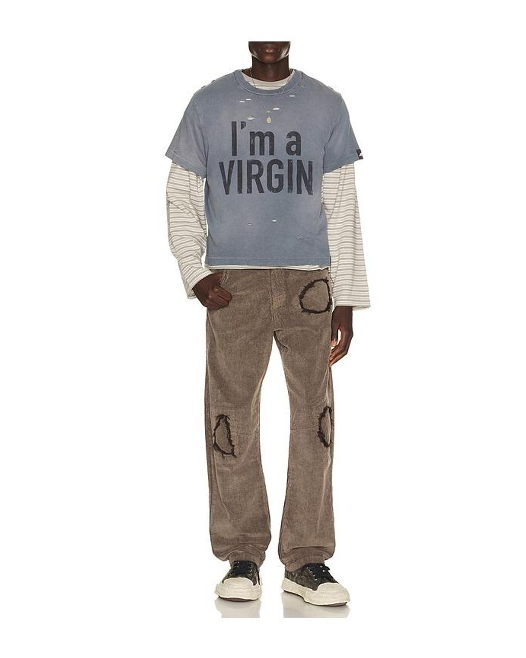 Strike Oil Blue I'M A Virgin Tee for men