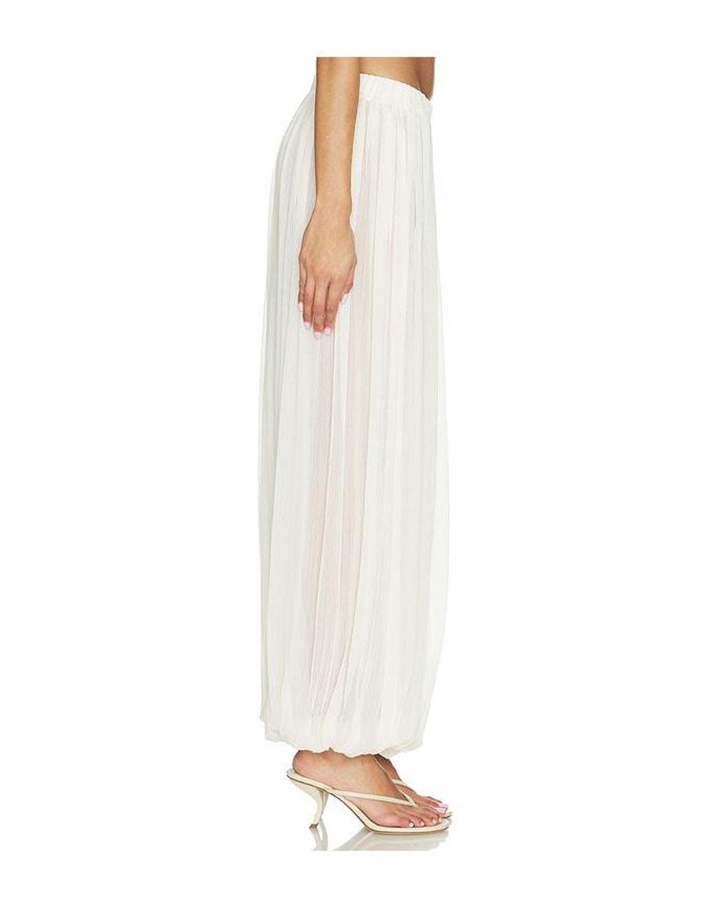 Bronx and Banco White Calia Chiffon Pant