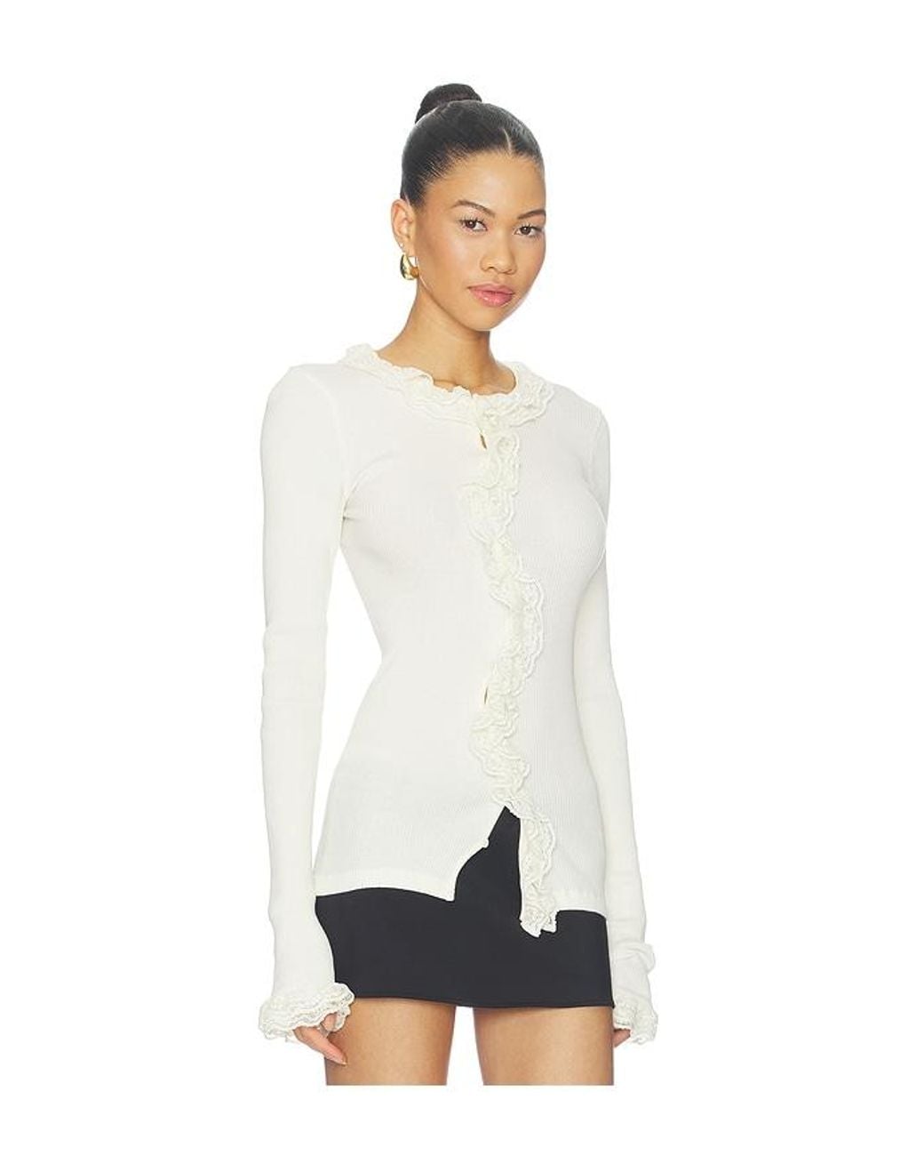 OperaSPORT White Cecilia Seamless Cardigan