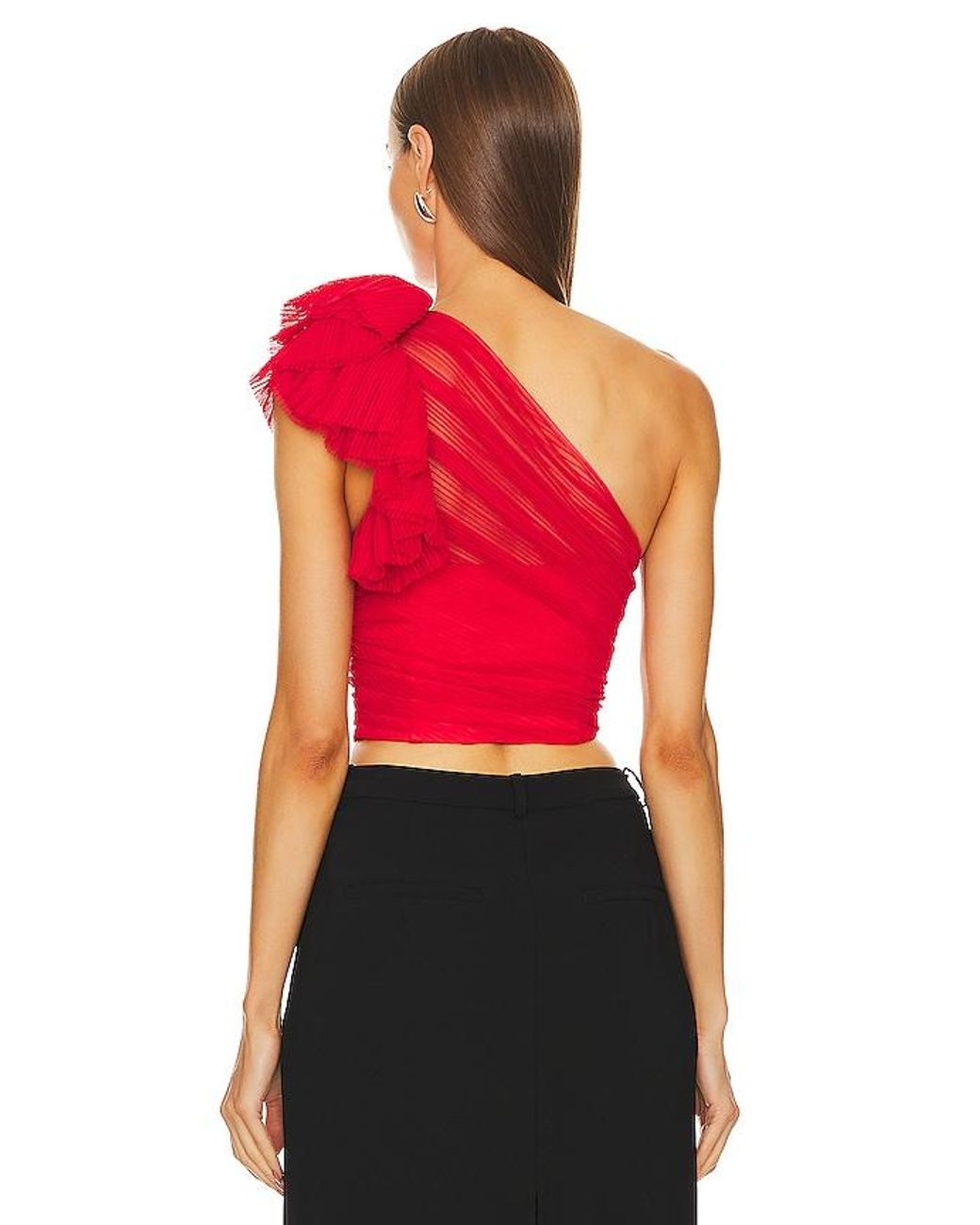 MAJORELLE Red Soriya Top