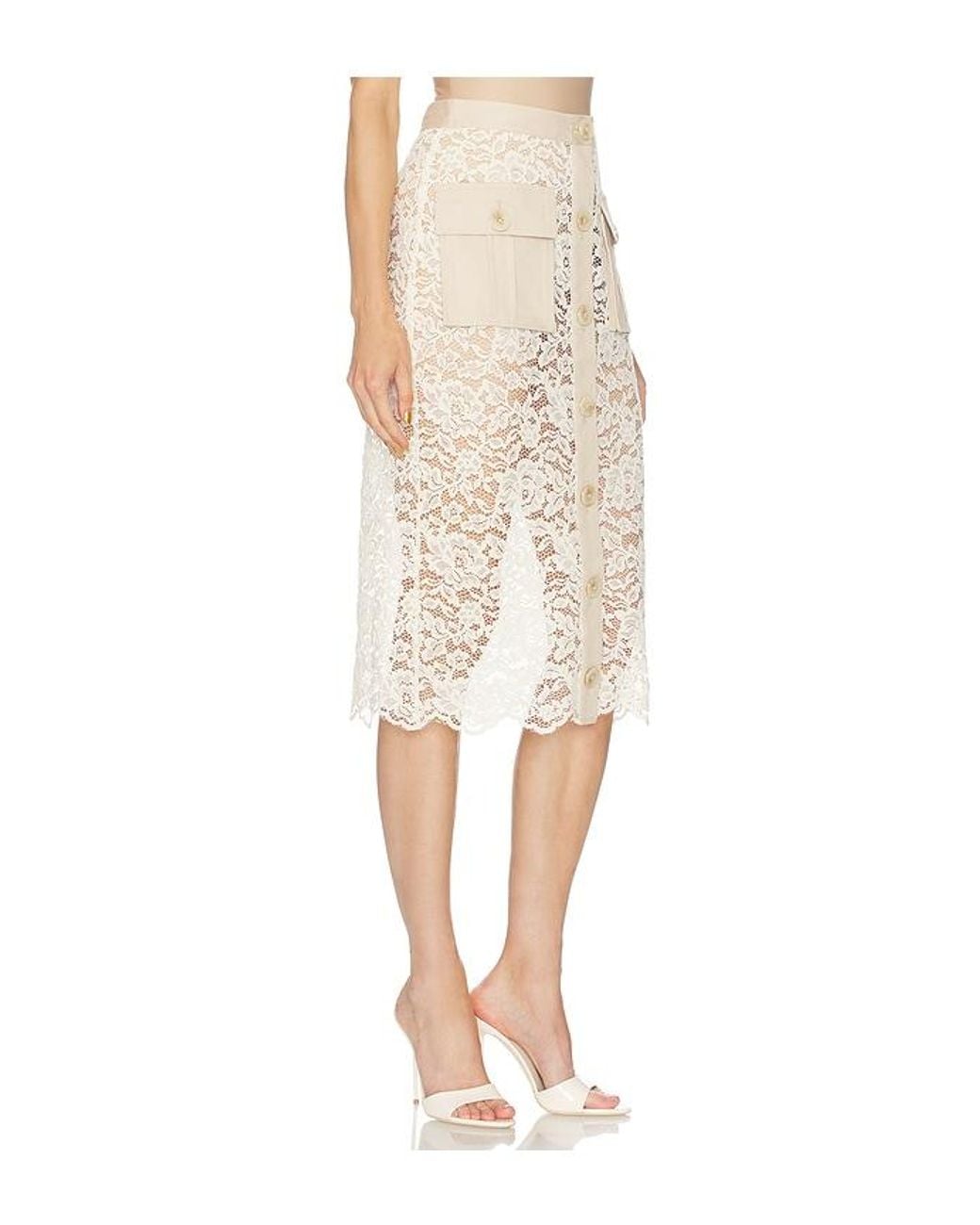 L'Agence Natural Shae Below Knee Skirt